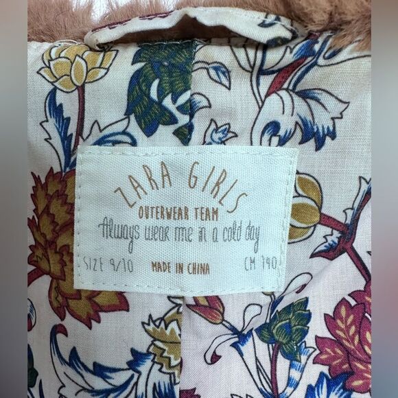 ZARA‎ FAUX FUR Front Buckle Vest, GIRLS SIZE 9-10 - Picture 11 of 11